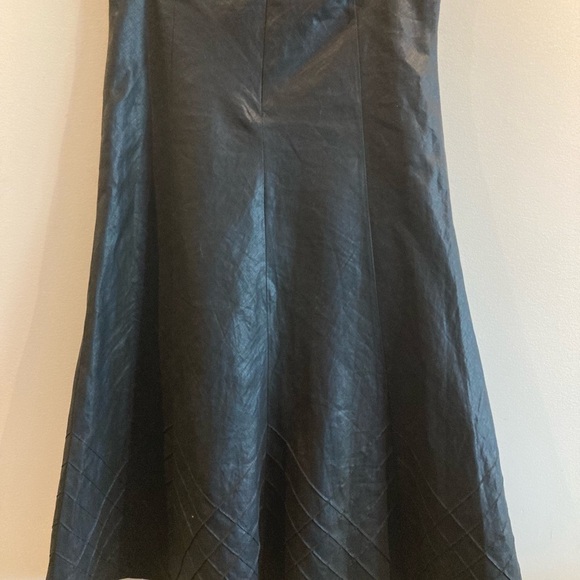 ALEXANDRA BARTLETT Sz 8 100% Linen Lined Trumpet Style Midi Skirt - Picture 5 of 9